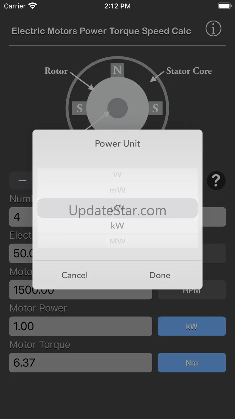 Electric Motors Speed Calc 1.2