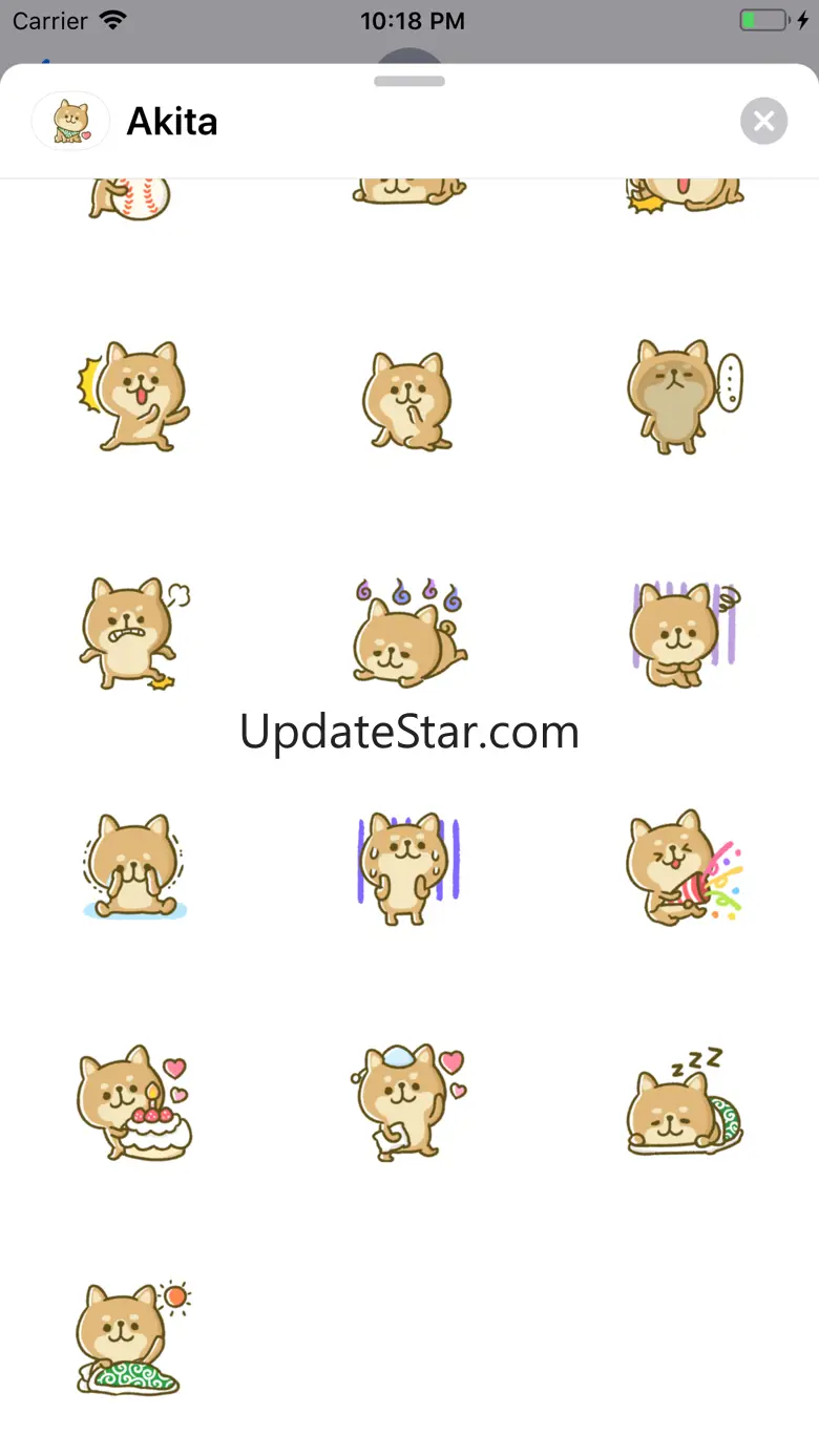 Lovely Akita Dog Emoji 1.0