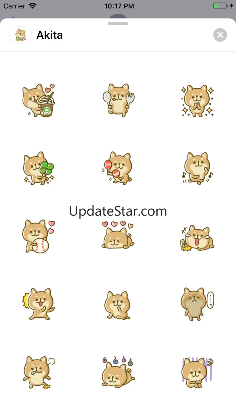 Lovely Akita Dog Emoji 1.0