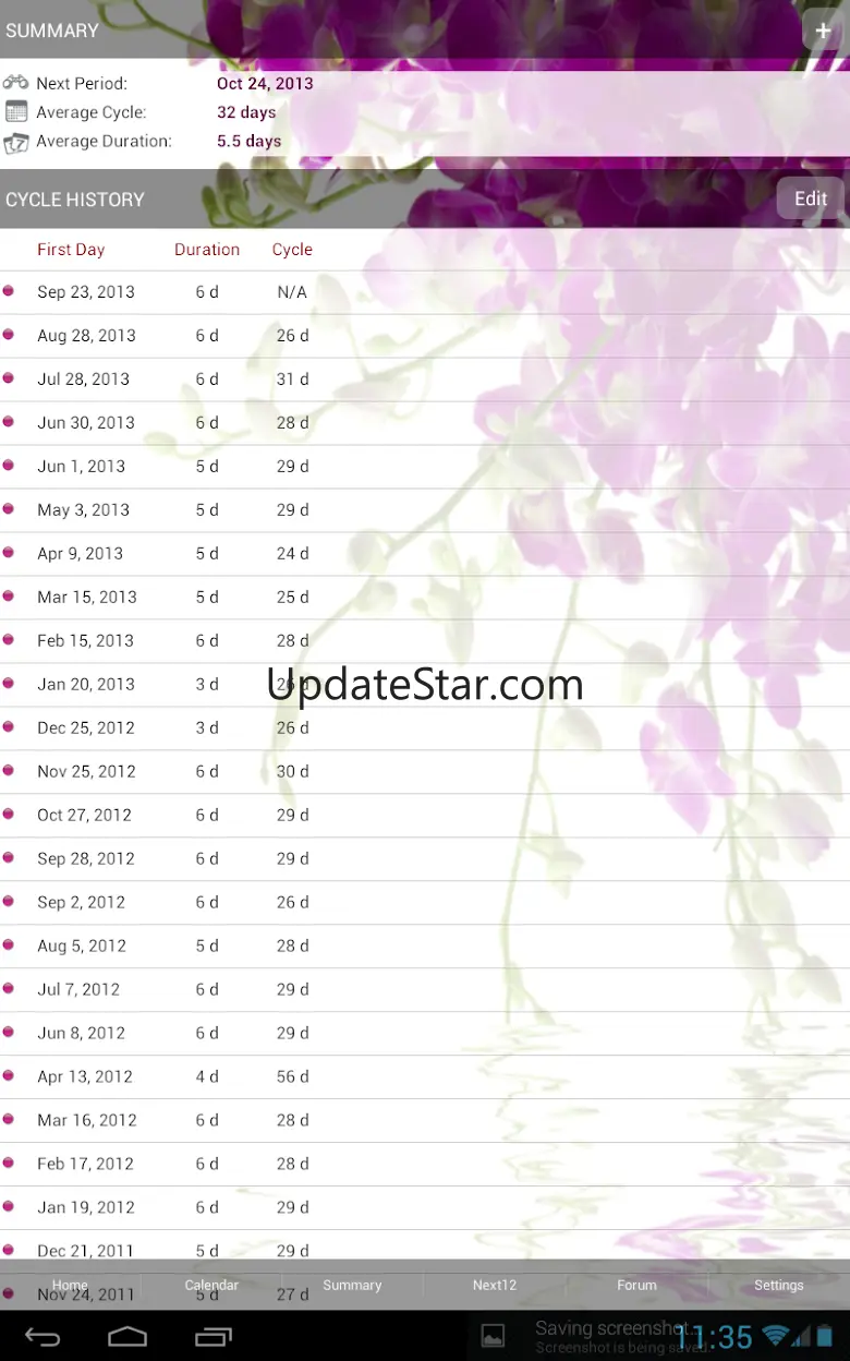 iPeriod Period Tracker Free 4.0