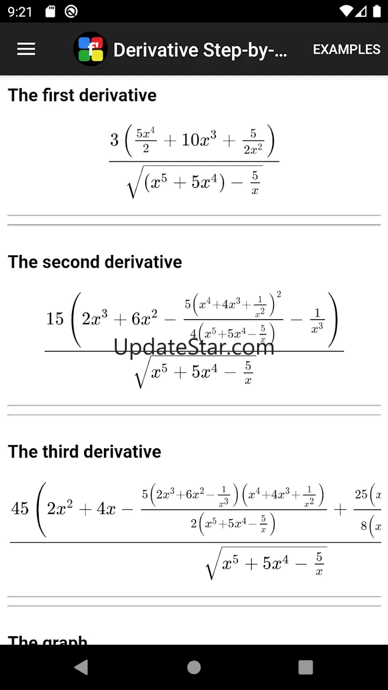 Derivative Step-By-Step Calc 7.0.0