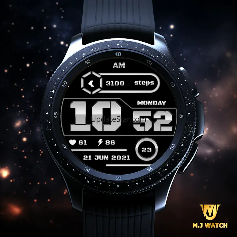 MJ069 White Digital Watch Face 1.0.11