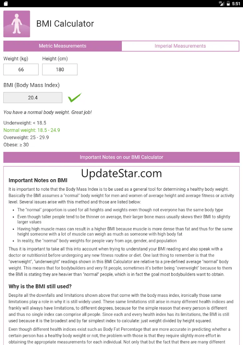 BMI Calculator by MES 1.0.7