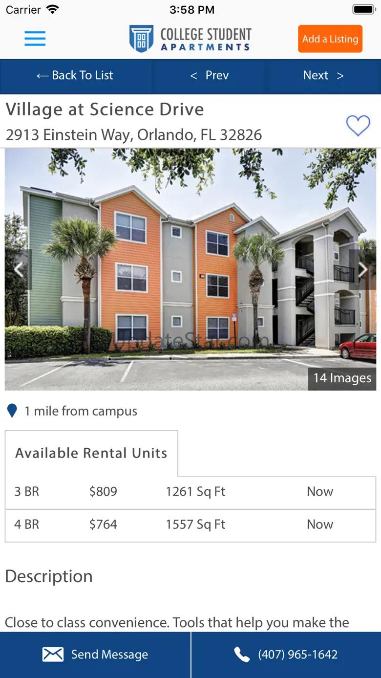 College Student Apartments 1.0.0
