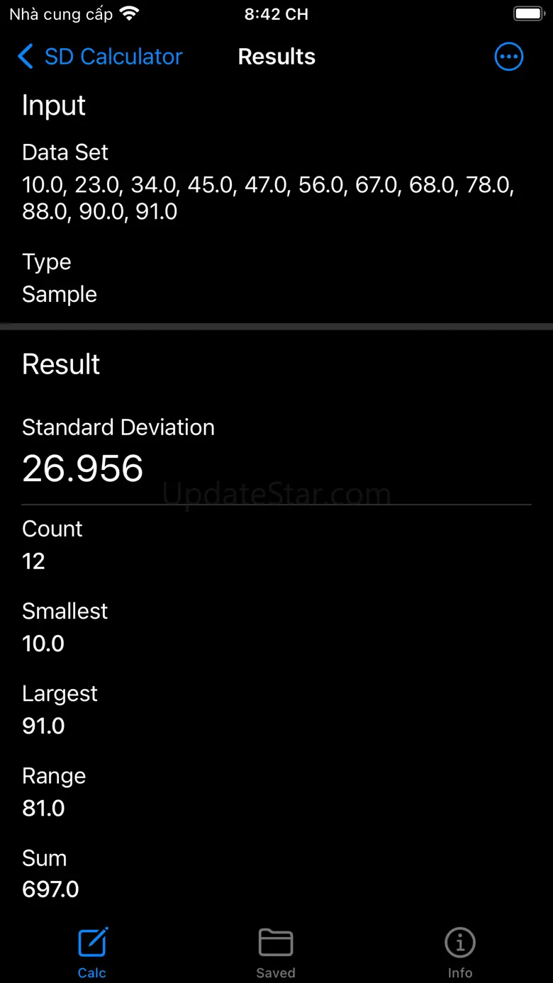 Standard Deviation Calc - SD 2.1.0