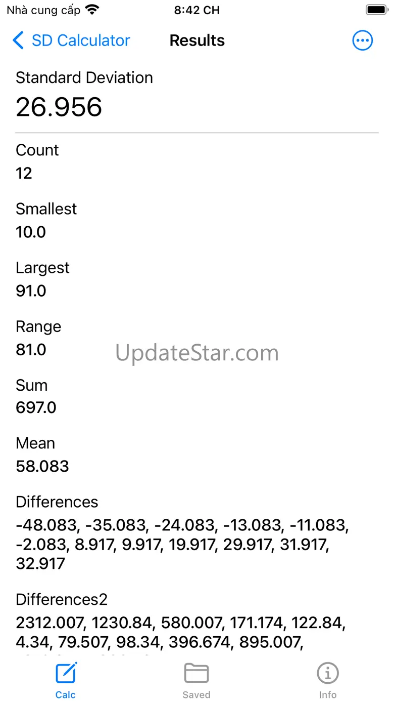 Standard Deviation Calc - SD 2.1.0