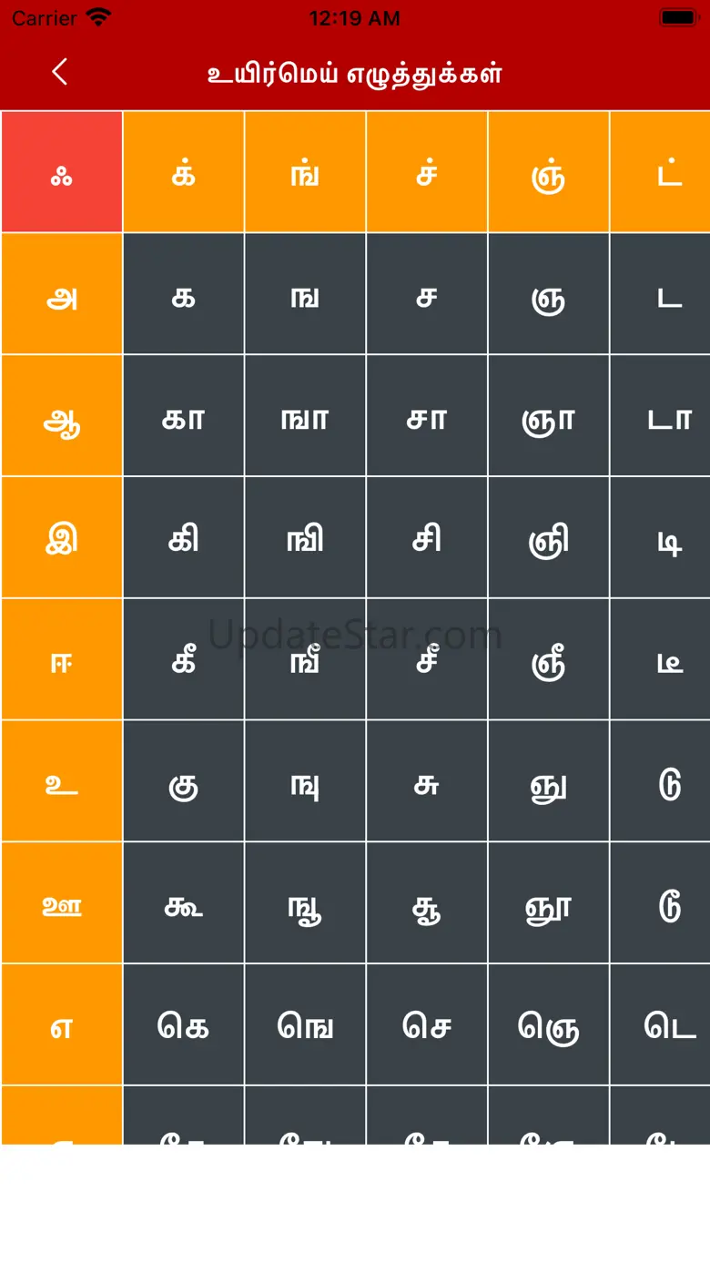 Write Tamil Alphabets 1.7
