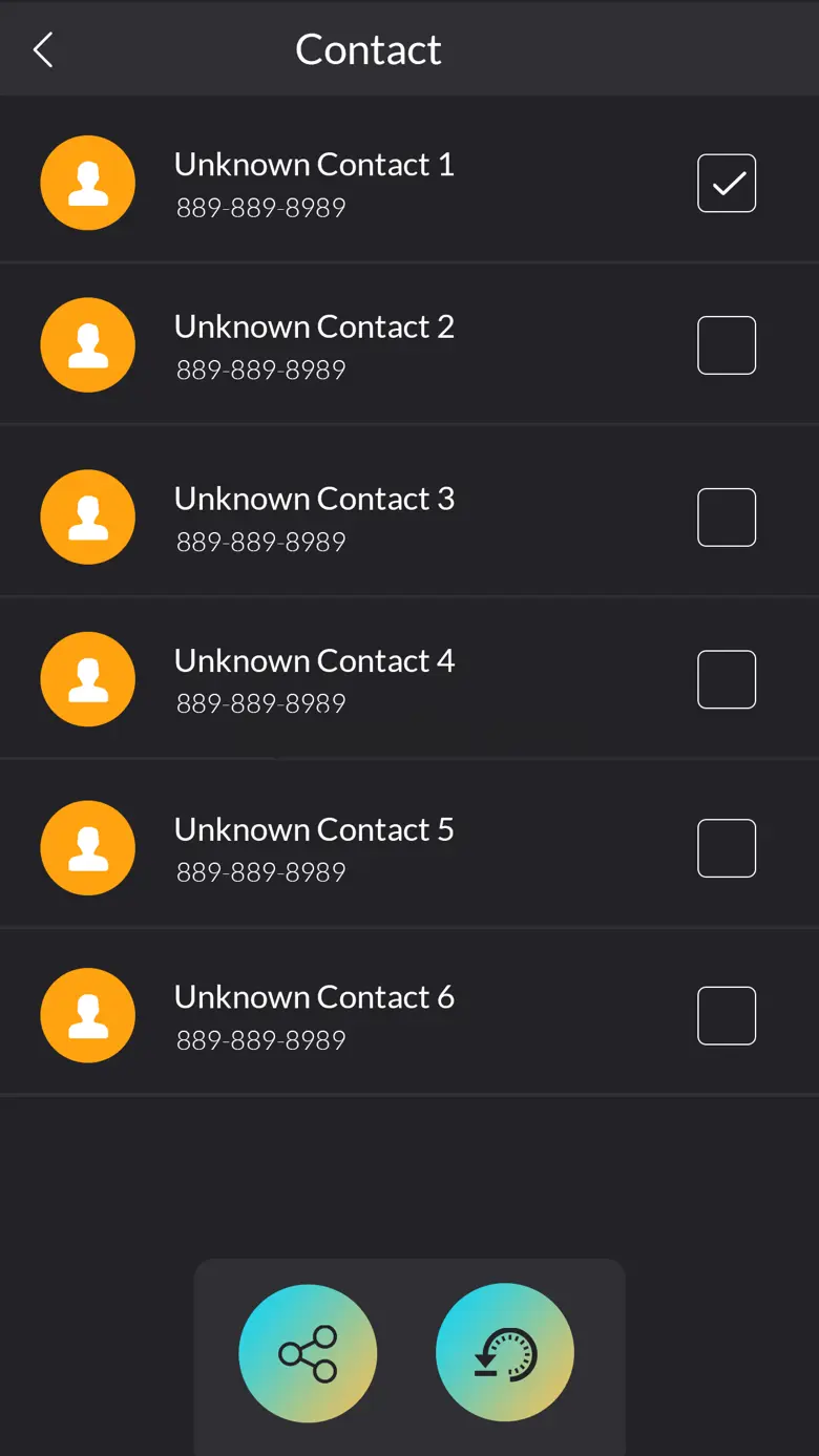 Contact backup -Contact delete 1.0.1