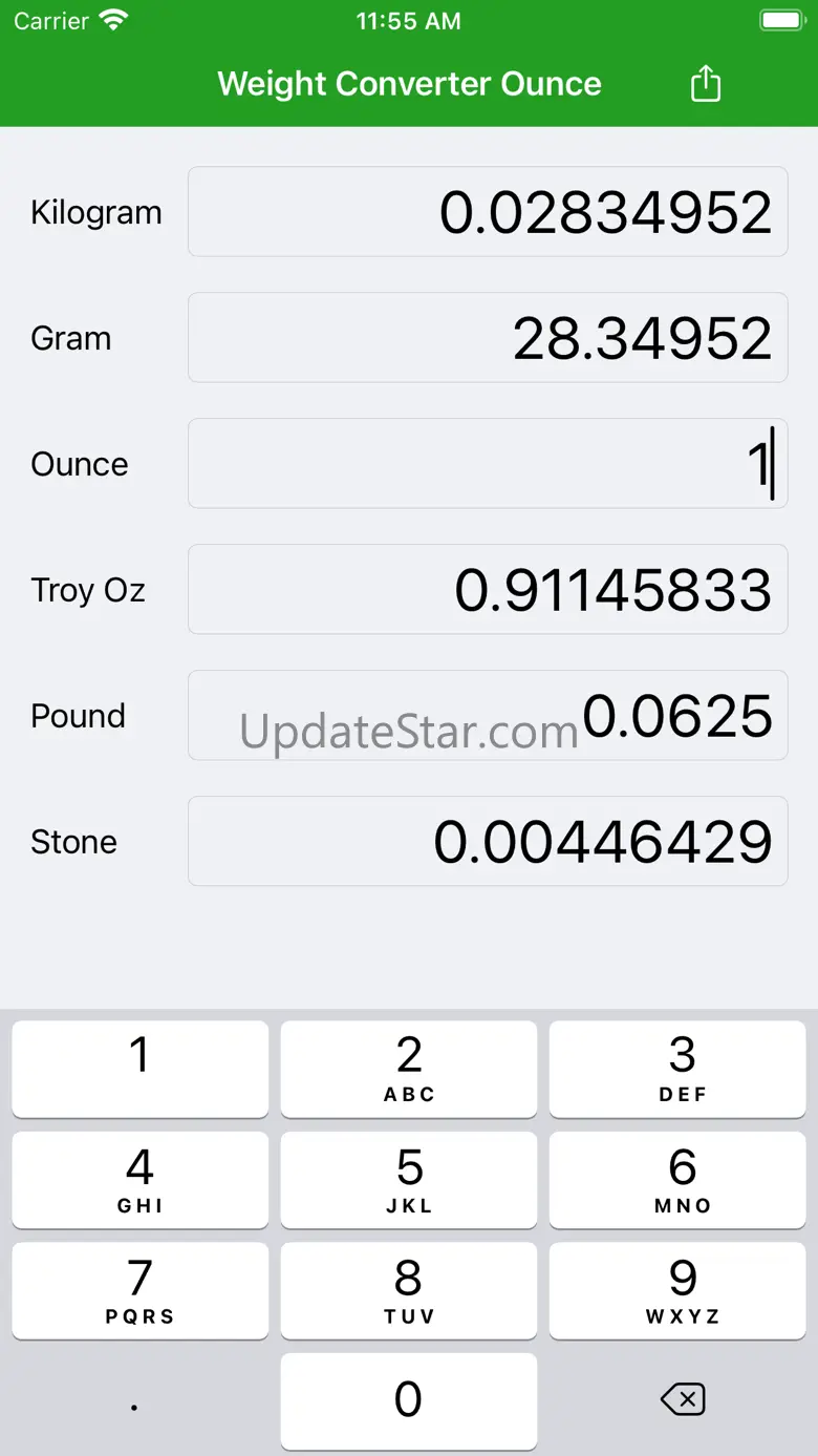 Weight Converter Ounce 1.1
