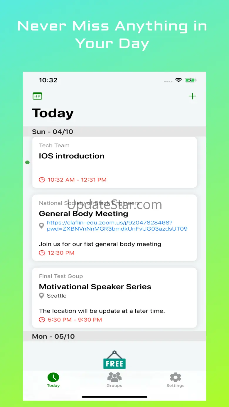 My Day - Events and Deadlines 4.1.1