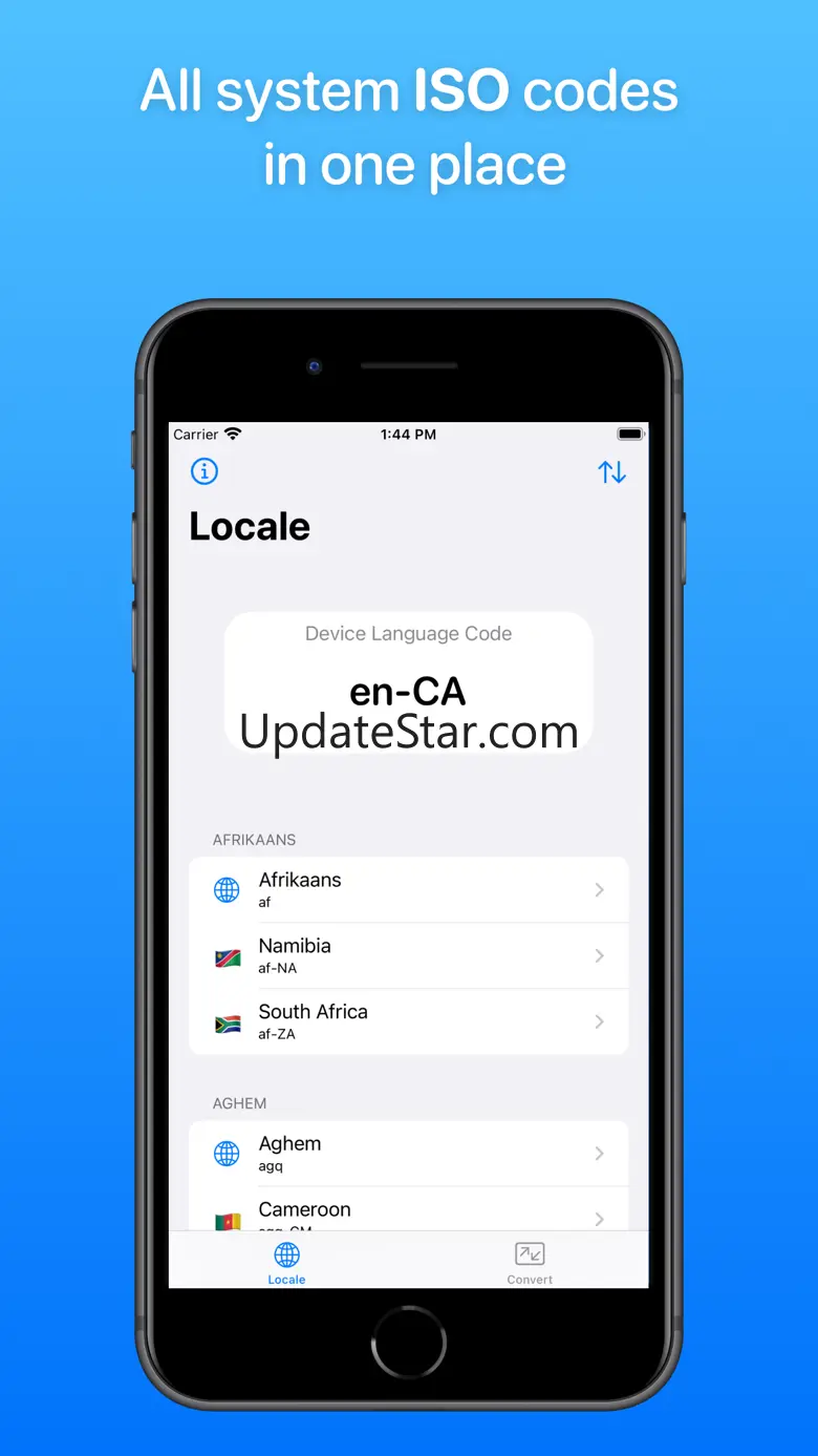 Locale: System ISO Codes 1.0.2