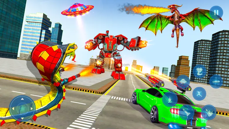 Snake Robot Transform Car Game 12.0