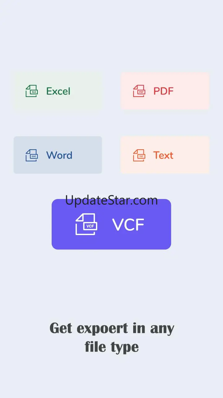 Contacts to Excel, PDF, Text,  8.5