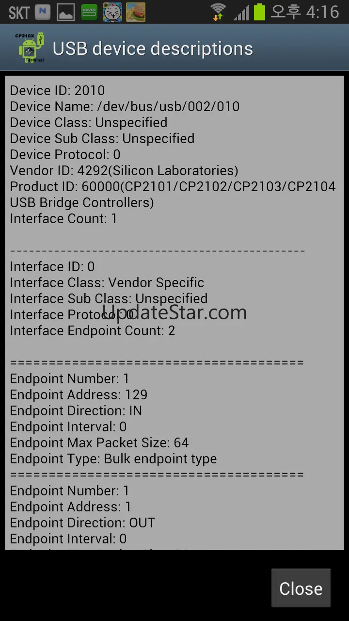 USB Serial Terminal Lite 1.5