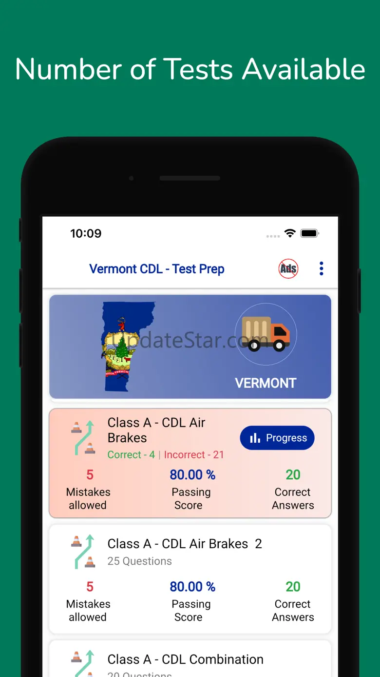 Vermont CDL Permit Practice 5.0