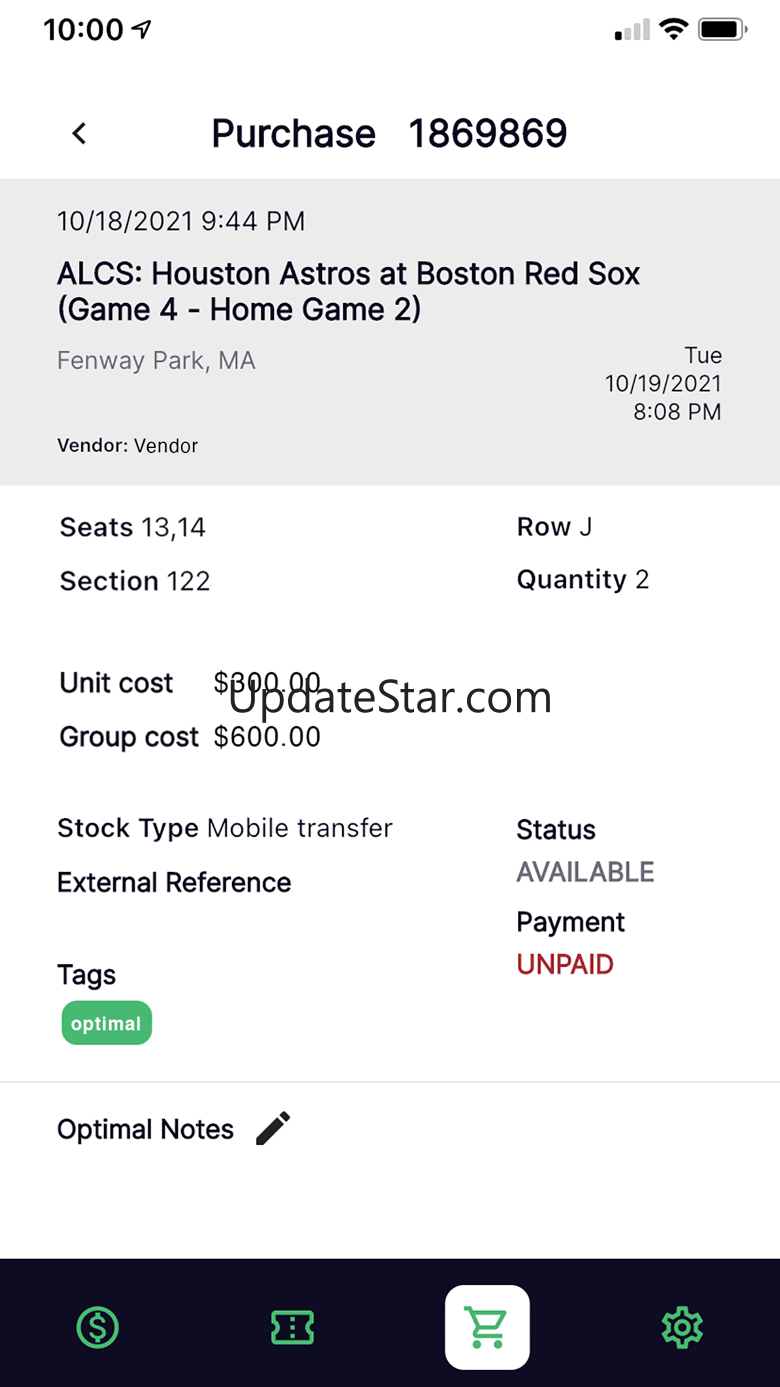 Optimal Ticketing 1.4.0