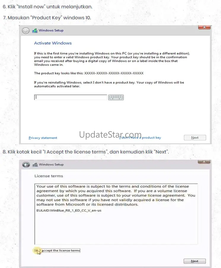 How to install Windows 10 1.2