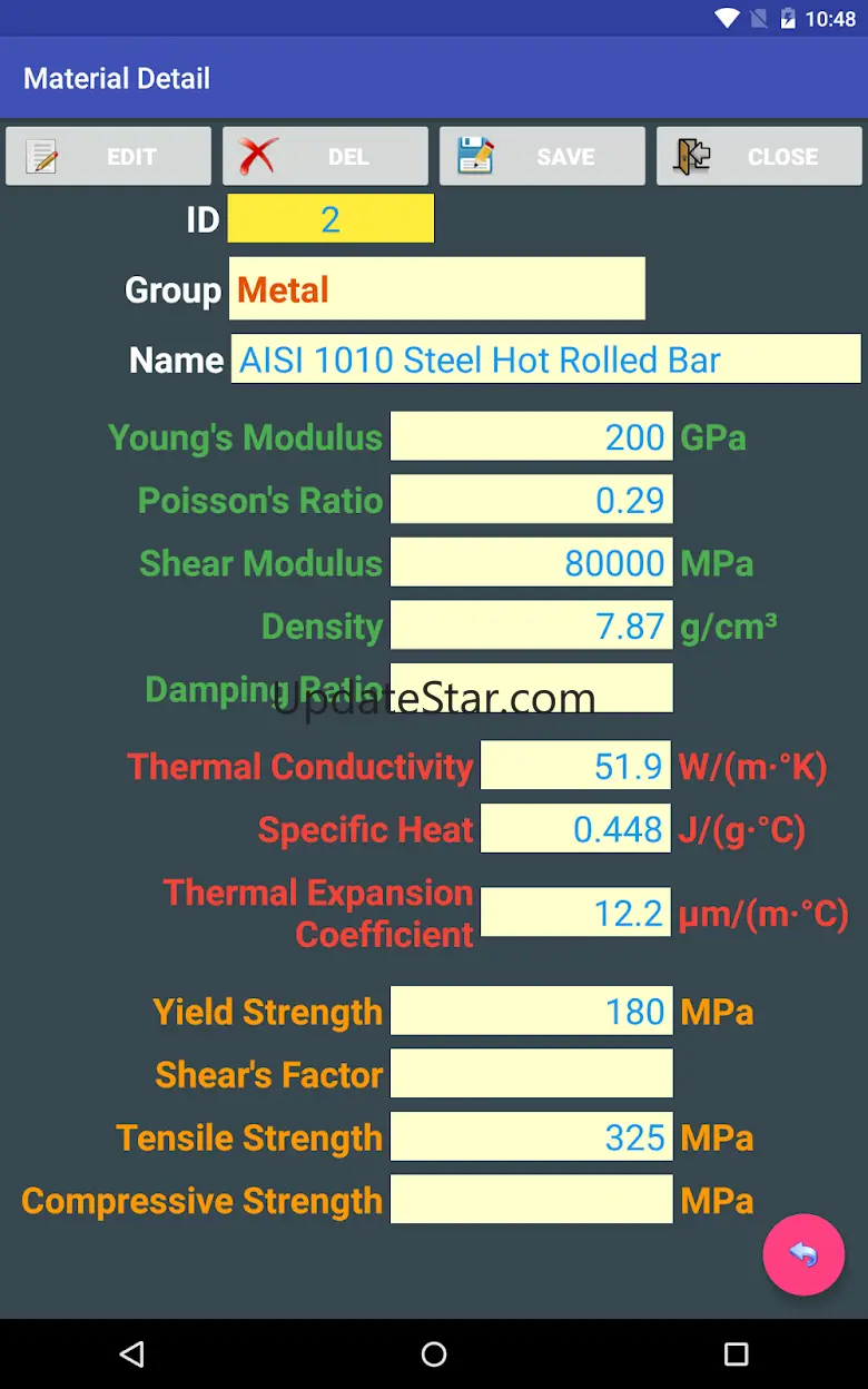 Material Properties 2.0.3