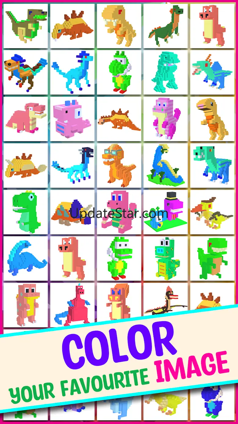 Dinosaurs 3D Color by Number 1.9