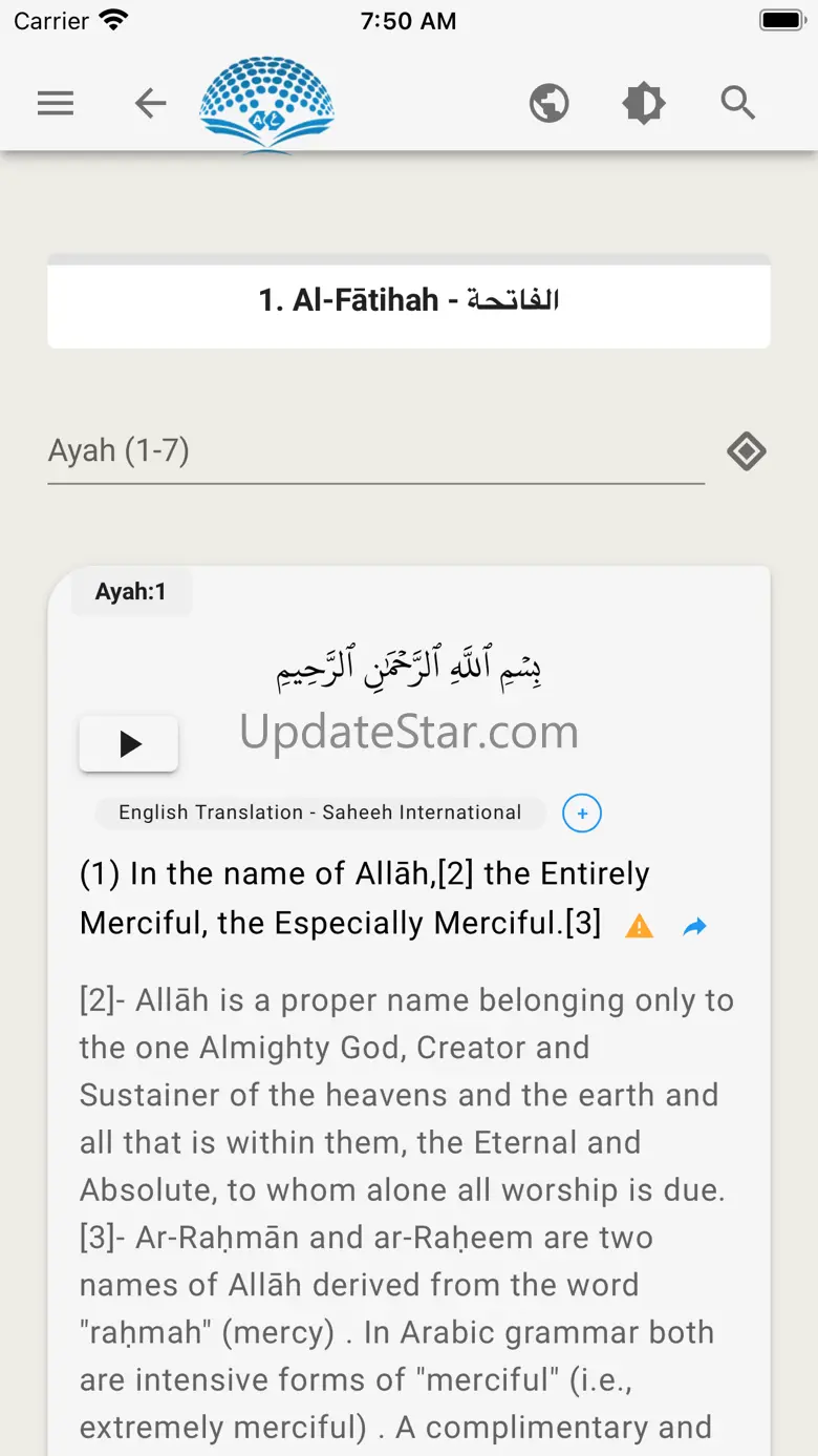 Translations of Quran meanings 2.0.0