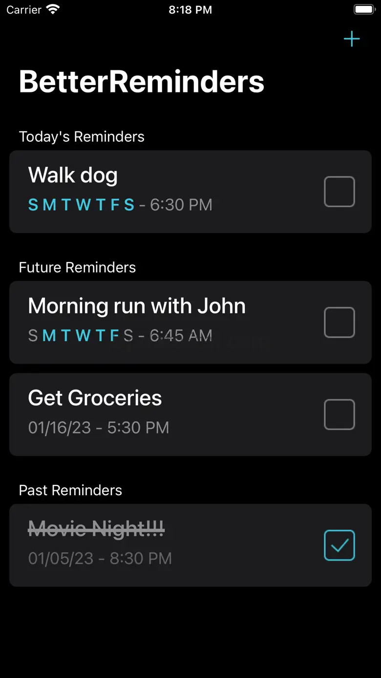 BetterReminders 2.0.0