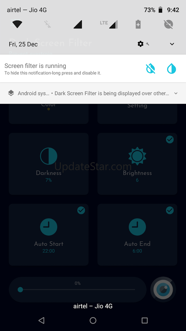 Dark screen filter 1.4