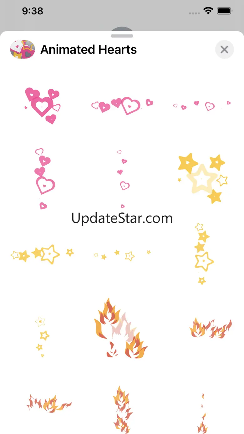 Animated Hearts Stickers 1.3