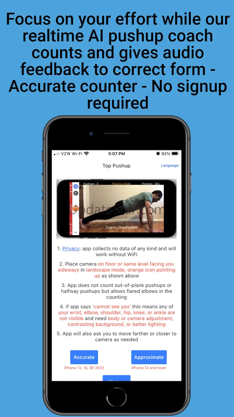 Top Pushup: AI Push Up Counter 4.3.0