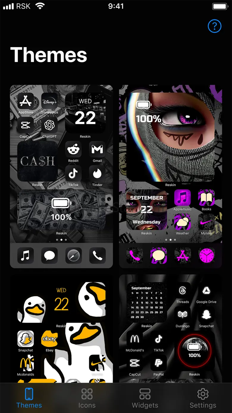 Reskin: Change Icons, Themes 1.3