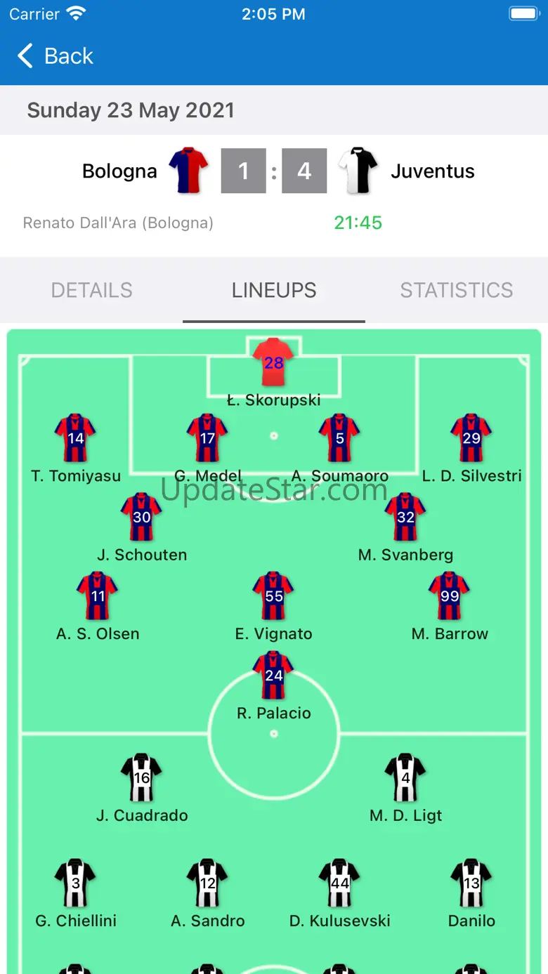 Live Scores for Serie A App 2.2.7