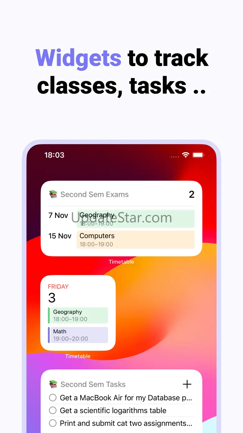Assignment Tracker: Timetable 4.5.4