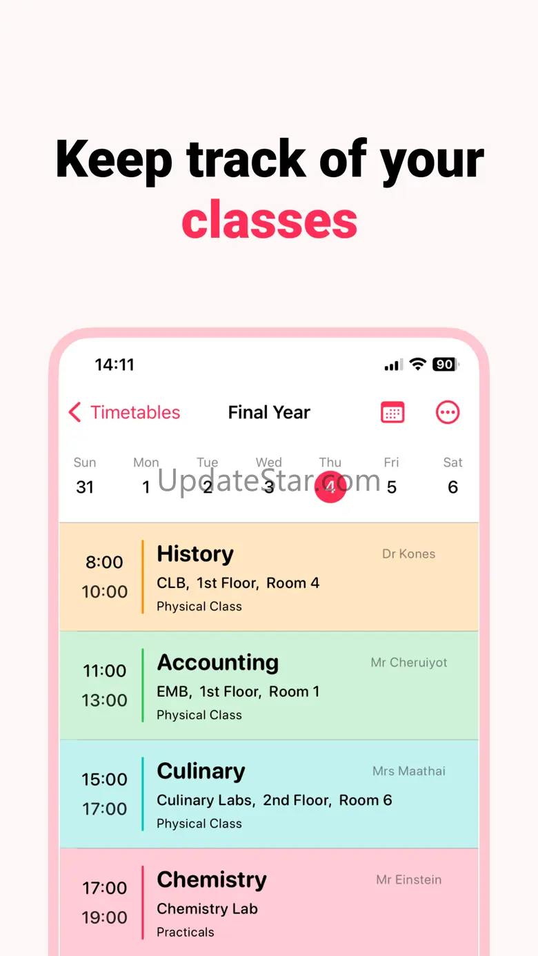 Assignment Tracker: Timetable 4.5.4