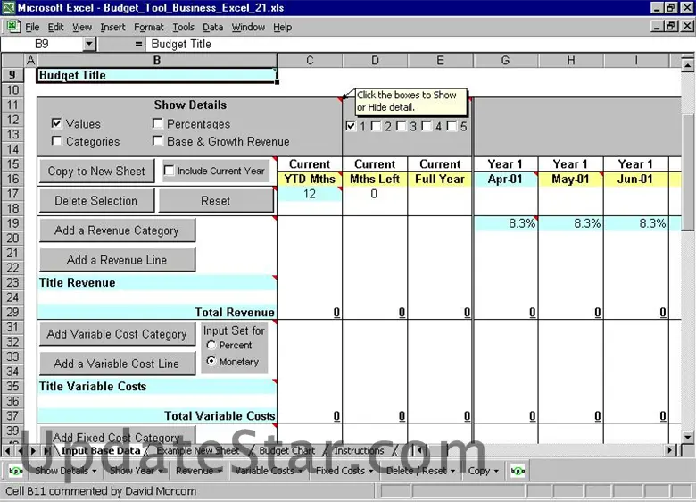 Budget Tool Business Excel 2022