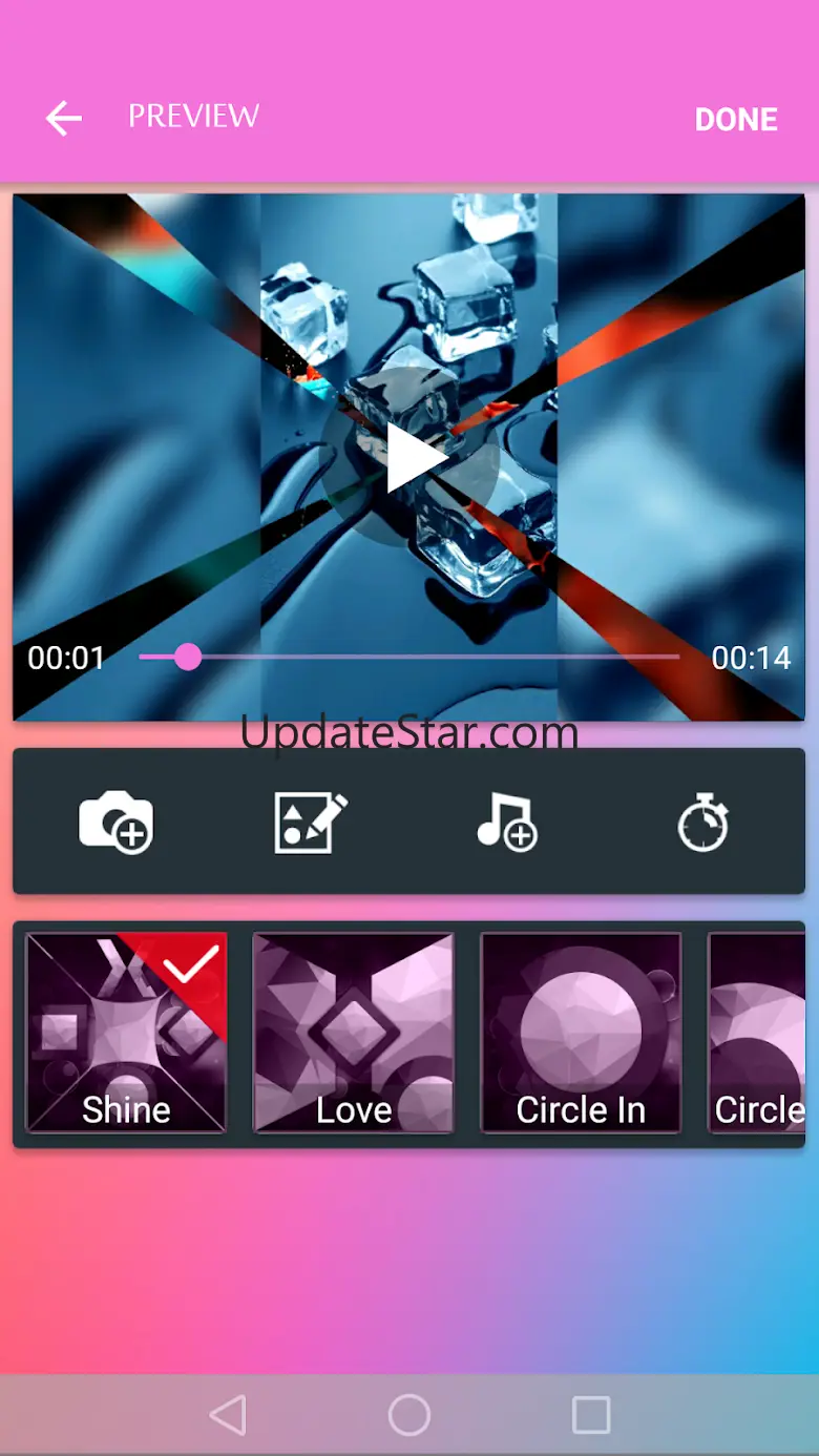 Create video from image and mu