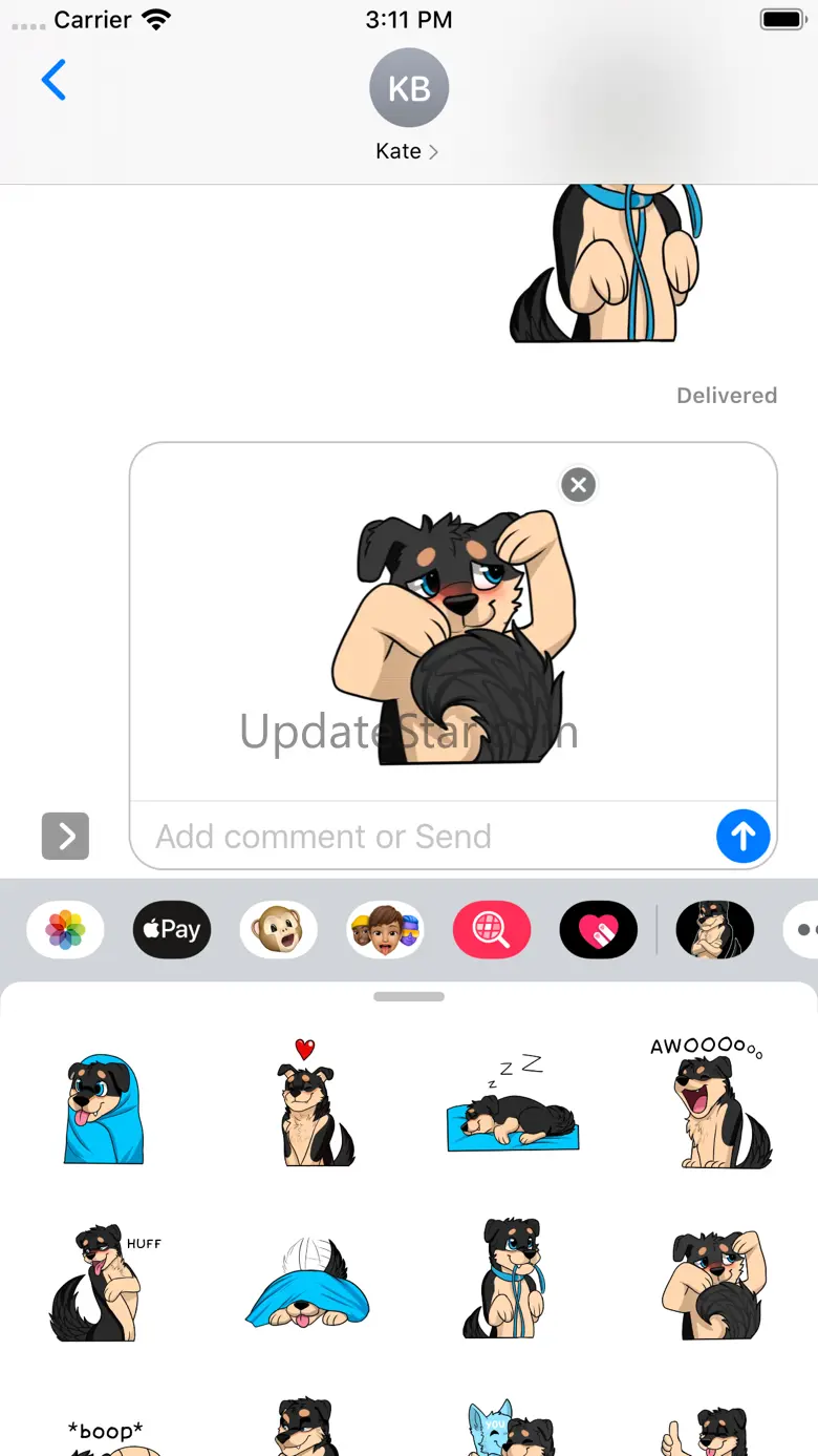 Angel The Husky Stickers 1.0