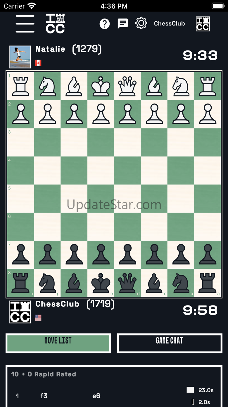 Chess at ICC, play & learn 6.0.0