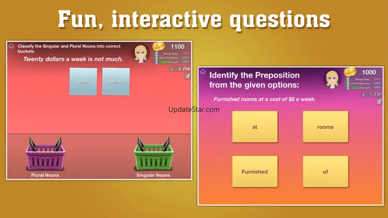 4th Grade Grammar - English grammar exercises fun game by ClassK12 [Lite] 1.0