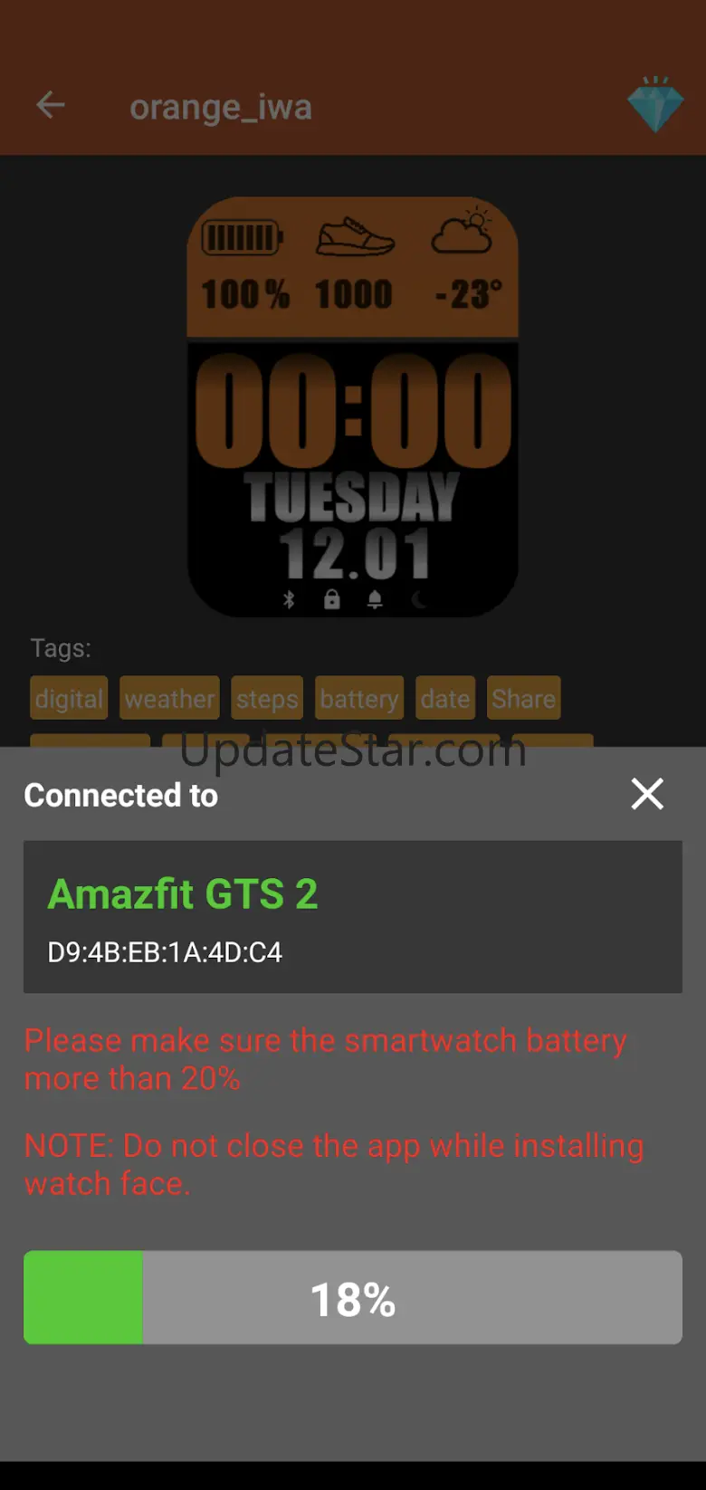 Amazfit GTS 2 - Watch Face 6.10.21