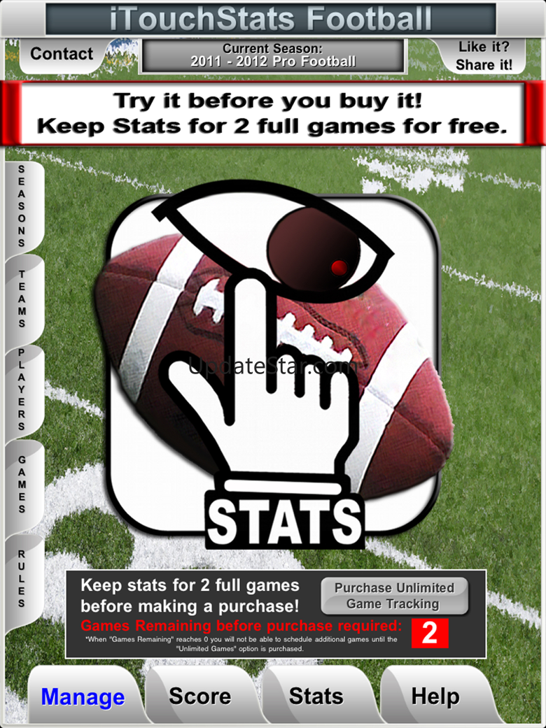 iTouchStats Football 1.18