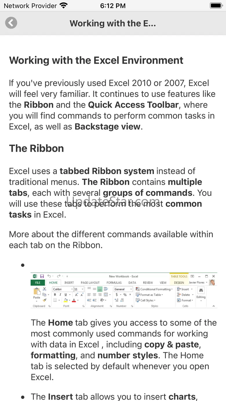 Tutorial for MS Excel 1.3