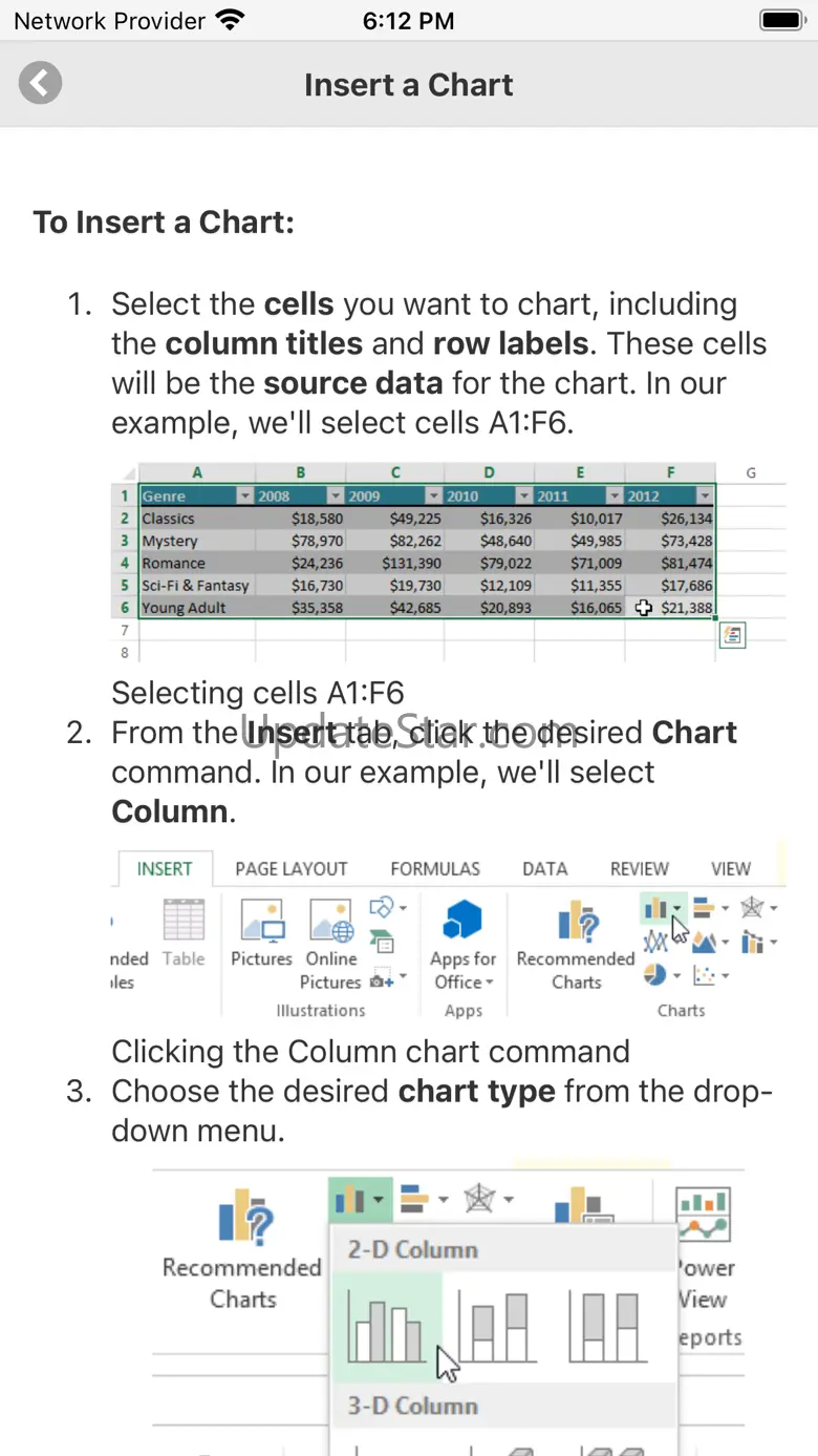 Tutorial for MS Excel 1.3