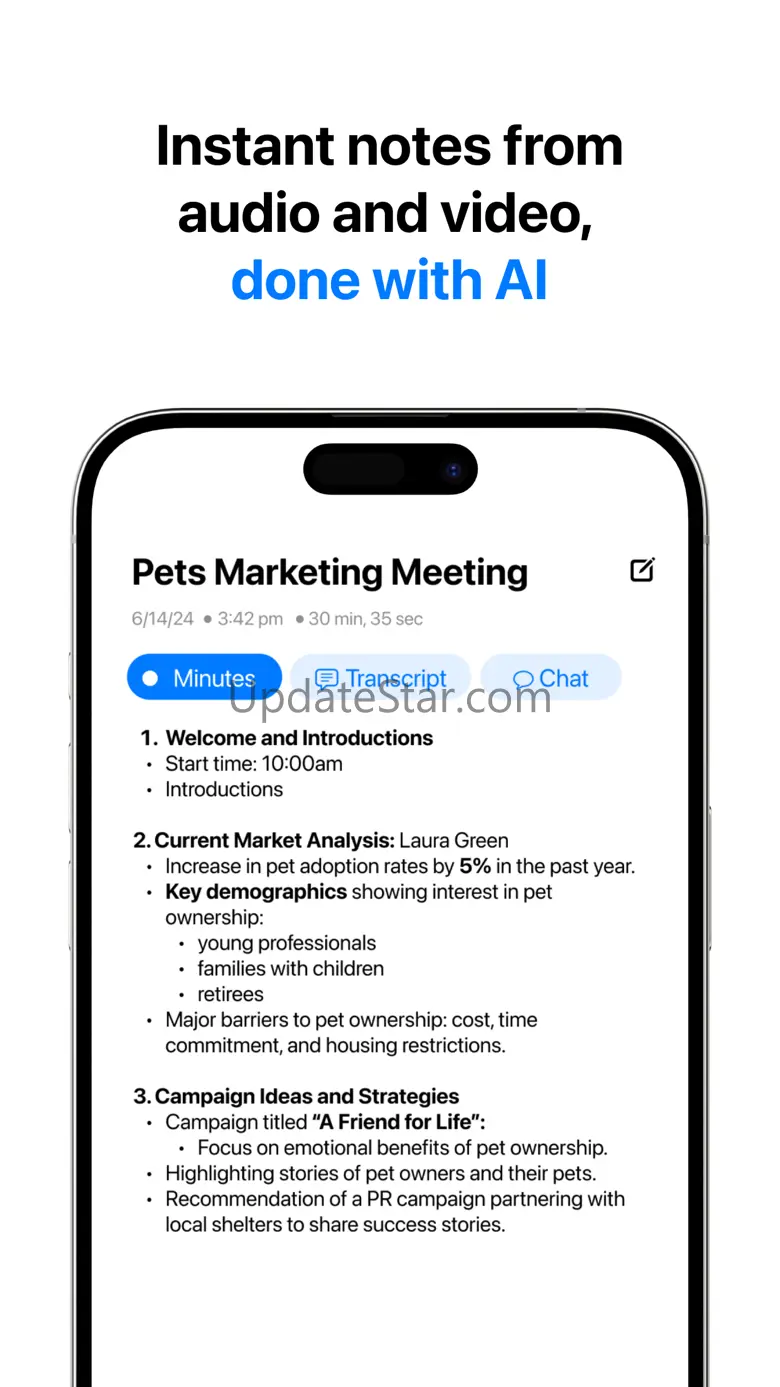 Minutes: AI Notes & Transcript 1.2.1