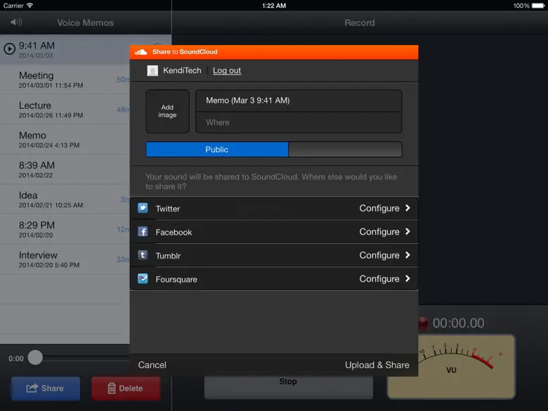 Voice Memos for iPad 2.7