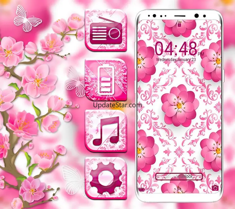 Beautiful Pink Flower Launcher 1.2