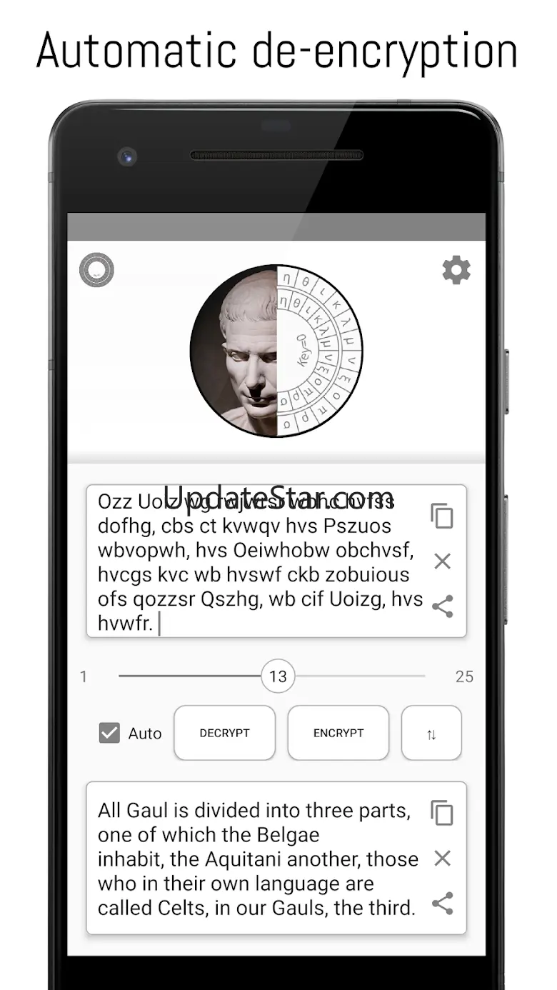 Caesar cipher - De-/Encryption 1.5.3