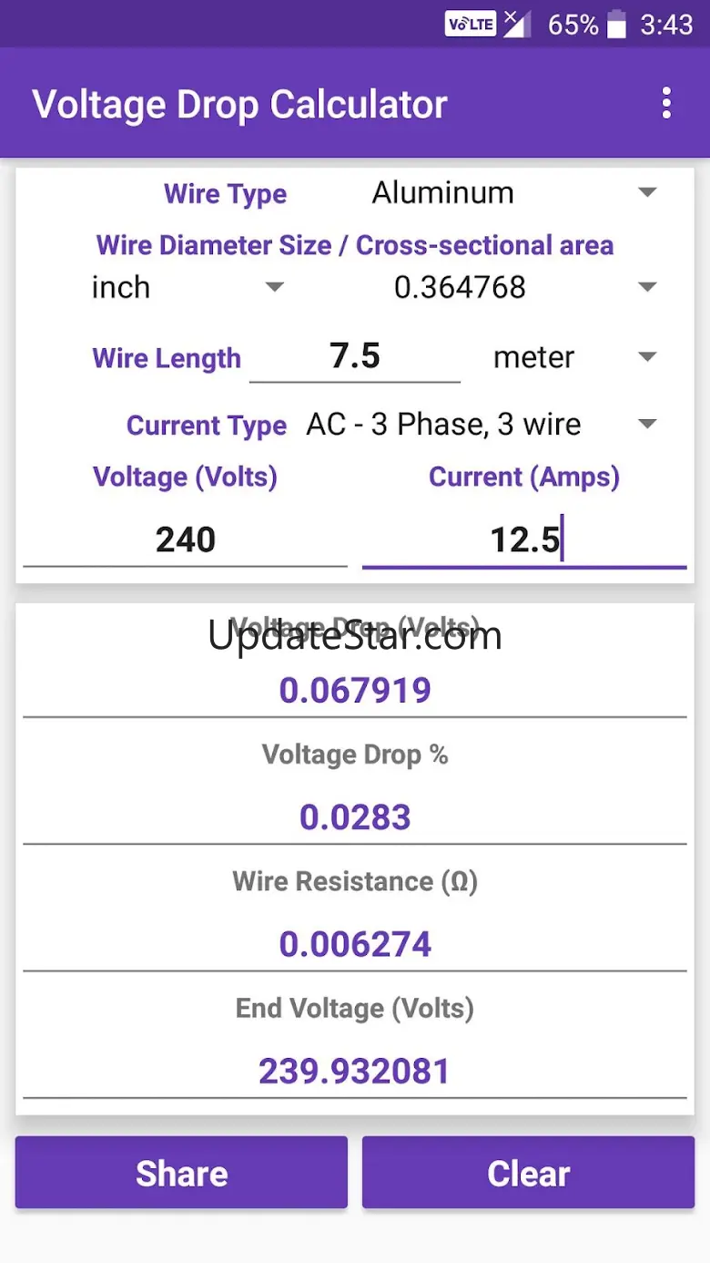 Voltage Drop Calculator