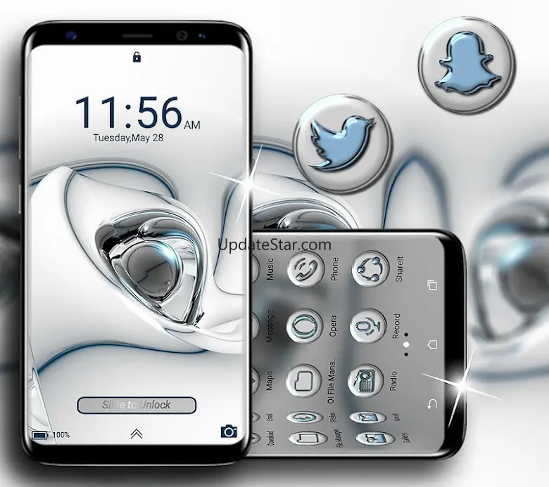 Glossy Launcher Theme 1.6
