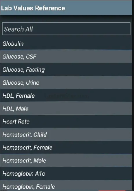 Lab Values Reference 3.0.1