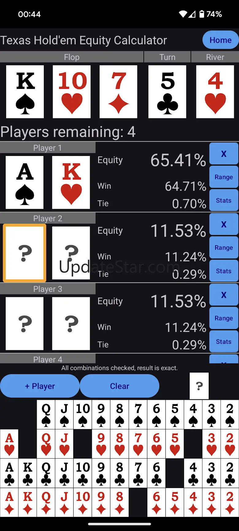 CJ Poker Odds Calculator 1.2