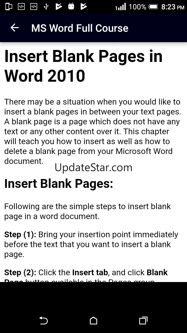 Learn MS Word (Basic & Advance 1.0